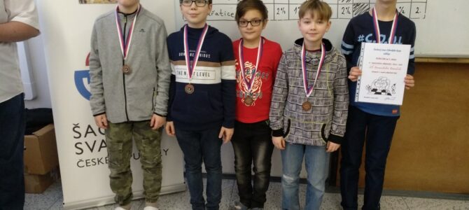 Naši žáci získali 3. místo v krajském kole v přeboru v šachu